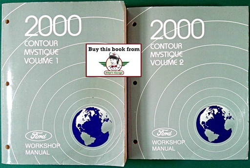 [FOR2000FCS12194001A/2] 2000 Ford Contour Mercury Mystique Factory Shop Repair Service Workshop Manual Complete 2 Vol. Set