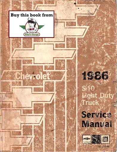 [CH1986ST36986A] 1986 Chevrolet S-10 Pickup & Blazer S/T Truck Factory Shop Repair Service Manual
