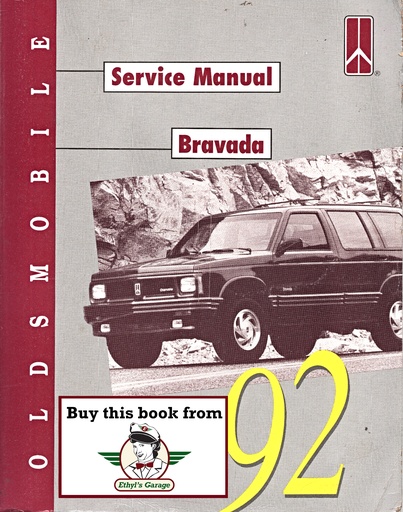 [OL1992BCSMA] 1992 Oldsmobile Bravada OEM Shop Service Repair Maintenance Manual