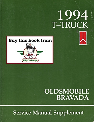 [OL1994BCSMSA] 1994 Oldsmobile Bravada OEM Shop Service Repair Maintenance Manual Supplement
