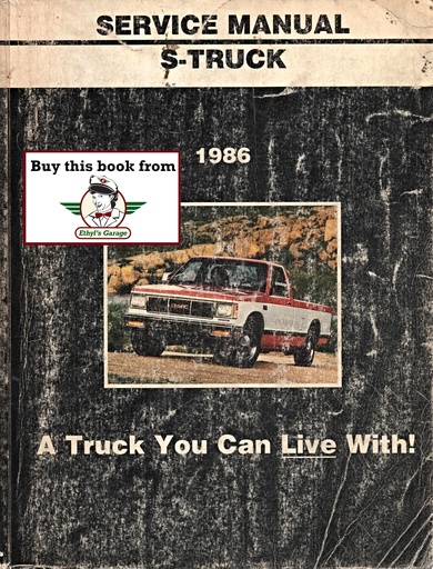 [GMC1986X8629A] 1986 GMC Truck Light Duty S-15 Pickup Jimmy S Series Models Shop Repair Service Manual