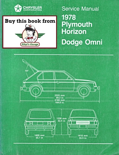 [MOP1978810708704A] 1978 Dodge/Plymouth Omni/Horizon Shop Maintenance Repair Service Manual