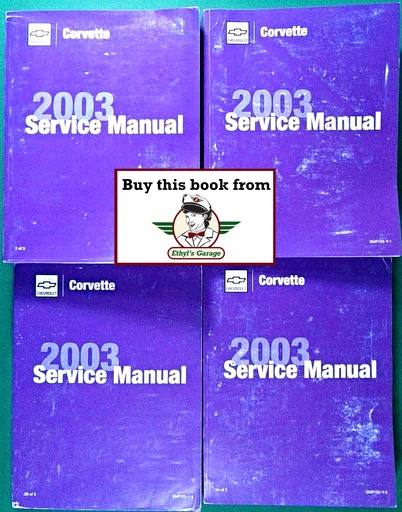 [CH2003GMP/03YA/4] 2003 Chevrolet Corvette Repair Shop Maintenance Service Manual Complete 4 Vol. Set