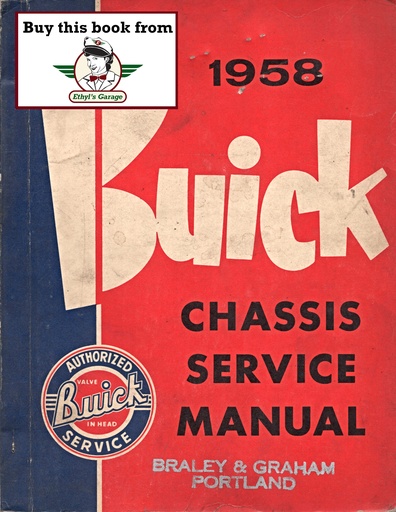 [BU1958BPS143A] 1958 Buick Factory Repair Maintenance Shop Chassis Service Manual Roadmaster Century Super Limited Special