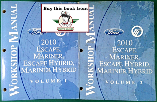 [FOR2010FCS1379610A/2] 2010 Ford Escape, Escape Hybrid and Mercury Mariner, Mariner Hybrid Original OEM Factory Shop Service Workshop Manual Set