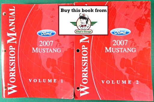 [FOR2007FCS1219307A/2] 2007 Ford Mustang Original OEM Factory Shop Service Workshop Manual Set