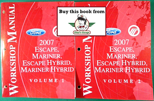 [FOR2007FCS1432707A/2] 2007 Ford Escape, Escape Hybrid, Mercury Mariner & Mariner Hybrid Original OEM Factory Shop Service Workshop Manual Set