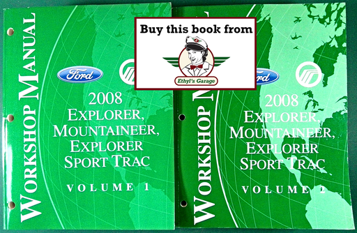 [FOR2008FCS1219908A/2] 2008 Ford Explorer, Explorer Sport Trac & Mercury Mountaineer Original OEM Factory Shop Service Workshop Manual Set