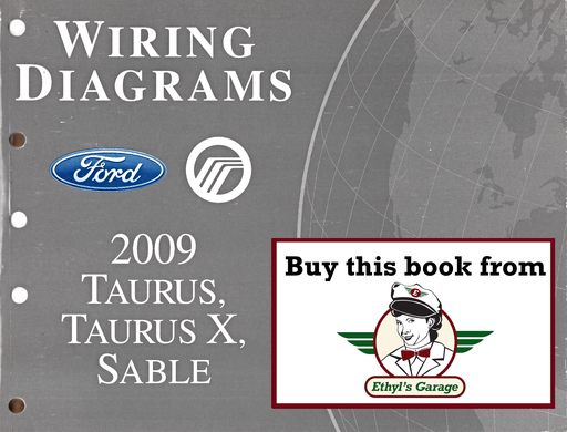 [FOR2009FCS1430109A] 2009 Ford Taurus, Taurus X & Mercury Sable Factory Electrical Wiring Diagrams Manual