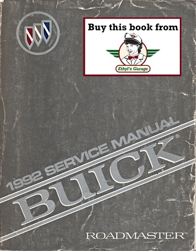 [BU1992FRMSMA] 1992 Buick Roadmaster OEM Shop Service Repair Manual
