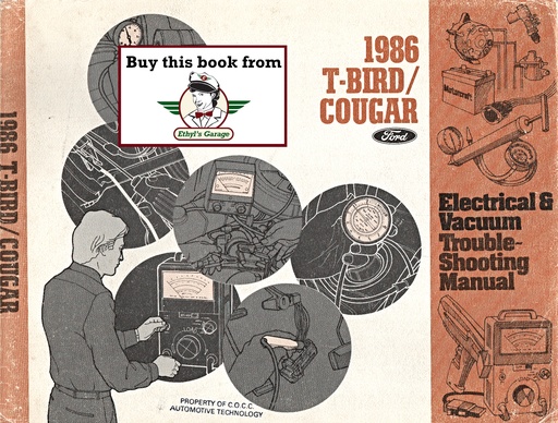 [FO1986033650686A] 1986 Ford Thunderbird Mercury Cougar Electrical & Vacuum Troubleshooting Wiring Diagrams Shop Service Repair Manual EVTM