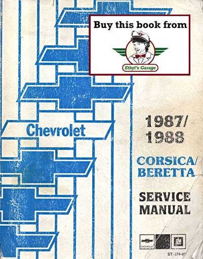 [CH1988ST37488A] 1987/1988 Chevrolet Corsica/Beretta Factory Shop Repair Service Manual GT