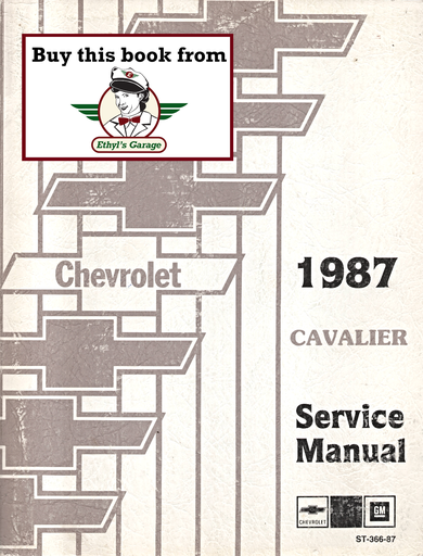 [CH1987ST36687A] 1987 Chevrolet Cavalier Factory Shop Repair Service Manual