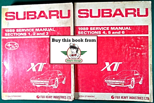 [SUB1989MSAST8908CA/2] 1989 Subaru XT Factory Shop Repair Service Manual Set