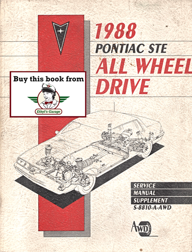[PO1988S8810AAWDA] 1988 Pontiac 6000 STE All Wheel Drive Factory Service Manual Supplement
