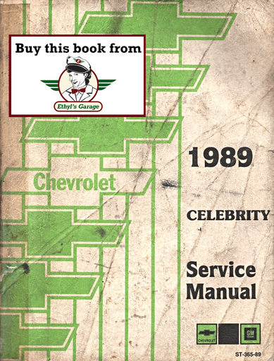 [CH1989ST36589A] 1989 Chevrolet Celebrity Factory OEM Shop Service Repair Manual