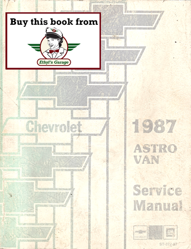 [CH1987ST37287A] 1987 Chevrolet Astro Van Factory OEM Shop Service Repair Manual