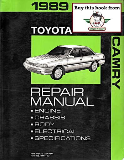 [TOY1989RM116UA] 1989 Toyota Camry OEM Factory Shop Service Repair Manual