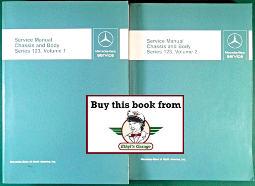 [MB1985CB123A/2] 1977-1985 Mercedes Benz 123 Series Factory Chassis & Body Service Manual 2 vol Set 230, 240, 280, 300