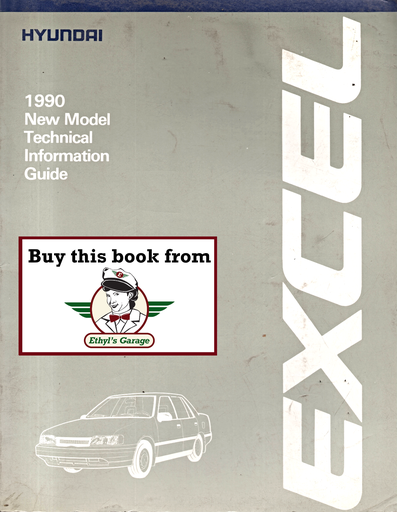 [HYU1990ZA890503A] 1990 Hyundai Excel Factory New Model Technical Information Guide