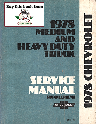 [CH1978ST33178A] 1978 Chevrolet Medium & Heavy Truck 40-90 Factory OEM Shop Service Repair Manual Supplement