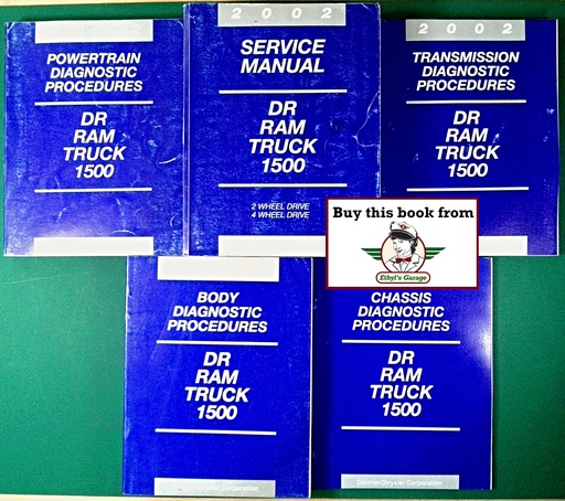 [MO20028137002059A/5] 2002 Dodge DR RAM 1500 Truck Service Manual 5 Vol. Set