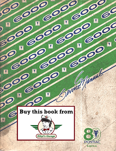 [PO1989S8910AA] 1989 Pontiac 6000 Factory Shop Repair Service Manual