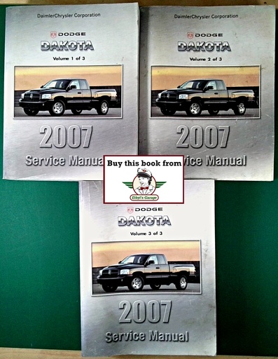 [DO20078137007056A/3] 2007 Dodge Dakota Shop Repair Maintenance Service Manual 3 Vol. Set