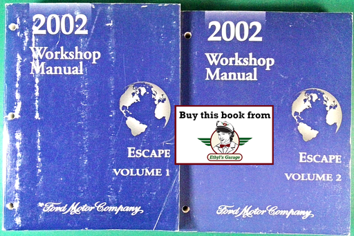 [FOR2002FCS1295102A/2] 2002 Ford Escape Factory Workshop Service Manual Set