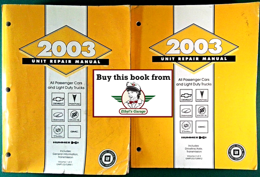 [GM2003GMPT/03TURMA/2] 2003 GM Chevrolet/Pontiac/Buick/Cadillac/Oldsmobile/GMC/Hummer Truck/Car Factory Transmission Transaxle Transfer Case Unit Repair Service Manual Set
