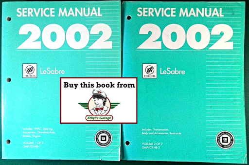 [BU2002GMT/02HBA/2] 2002 Buick LeSabre Factory Shop Repair Service Manual 2 Vol. Set