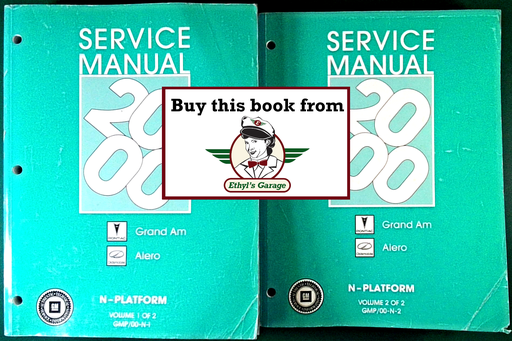 [GM2000GMP/00NA/2] 2000 Pontiac Grand Am, Oldsmobile Alero Factory Shop Repair Service Manual 2 Vol. Set 