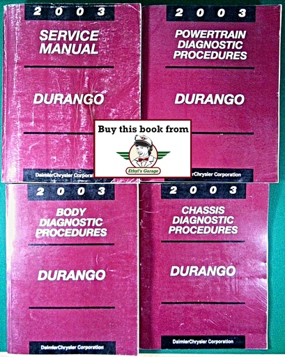 [MOP2003813700358A/4] 2003 Dodge Durango Service & Diagnostic Shop Repair Manuals Complete 4 Vol. Set