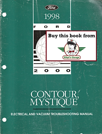 [FOR1998FCS1225398A] 1998 Ford Contour, Mercury Mystique Factory Electrical Vacuum & Troubleshooting Wiring Diagrams Manual EVTM
