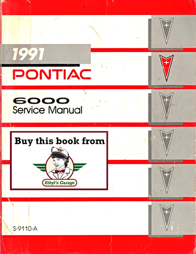 [PO1991S9110AA] 1991 Pontiac 6000 Factory Shop Repair Service Manual