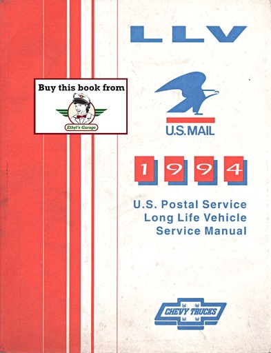 [CH1994NATP9469A] 1994 Chevrolet LLV Postal Long Life Vehicle Shop Repair Service Manual