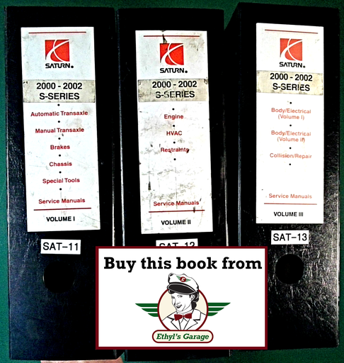 [SA2002S032001A/3] 2000-2002 Saturn Factory Shop Service Repair Manual Set--SC1, SC2, SL, SL1, SL2, SW1, SW2