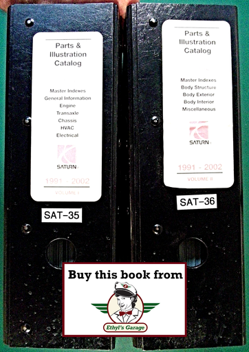 [SA2002SPARTSA/2] 1991 1992 1993 1994 1995 1996 1997 1998 1999 2000 2001 2002 Saturn S-Series Factory Parts & Illustration Catalog Set