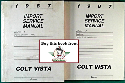 [MOP1987812707012A/2] 1987 Dodge/Plymouth Colt Vista Factory Shop Repair Service & Electrical Manuals Set