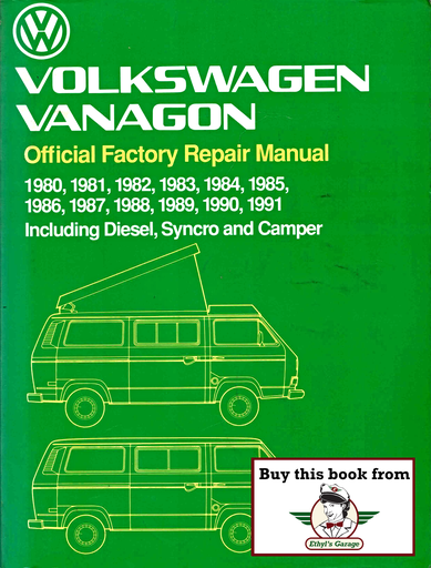 [VW1991VV91A] 1980-1991 Volkswagen Vanagon Official Shop Service Repair Manual