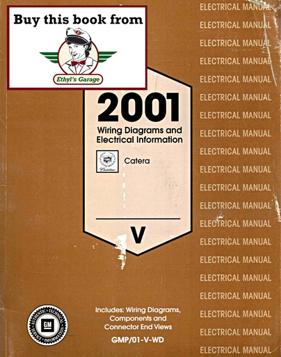 [CA2001GMP/01VWDA] 2001 Cadillac Catera (V Platform) Factory Electrical Wiring Diagrams Manual
