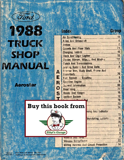 [FOR1988FPS1204688A] 1988 Ford Aerostar Factory Shop Service Repair Manual