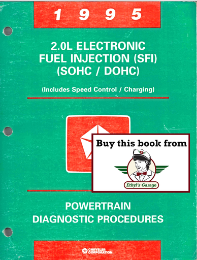 [MOP19958169994028A] 1995 Chrysler/Dodge/Eagle/Plymouth 2.0L Electronic Fuel Injection SFI SOHC/DOHC Powertrain Diagnostic Procedures Factory Service Manual
