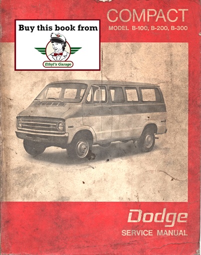 [MOP1970813700380A] 1970 Dodge/Plymouth B-100, B-200, B-300 Sportsman Van Shop Maintenance Repair Service Manual