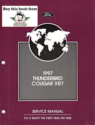 [FOR1997FCS1219697A] 1997 Ford Thunderbird Mercury Cougar XR7 Car Original OEM Factory Shop Repair Service Manual