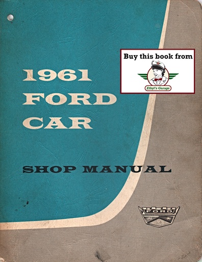 [FOR1961709861A] 1961 Ford Fairlane, Galaxie,  Sunliner, Starliner, Ranch Wagon Factory OEM Shop Repair Service Manual