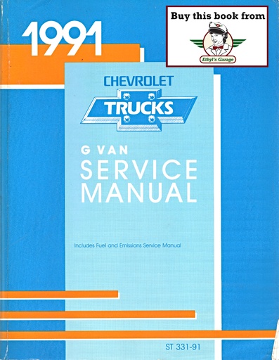 [CH1991ST33191A] 1991 Chevrolet Chevy Van Sportvan G-Van Factory Shop Repair Service Manual