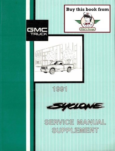 [GM1991X9176A] 1991 GMC Syclone Factory Shop Service Manual Supplement